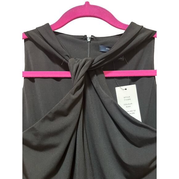 NWT! French Connection Black Panthea Halter Mini Cocktail Dress - Size 4 - Picture 6 of 10